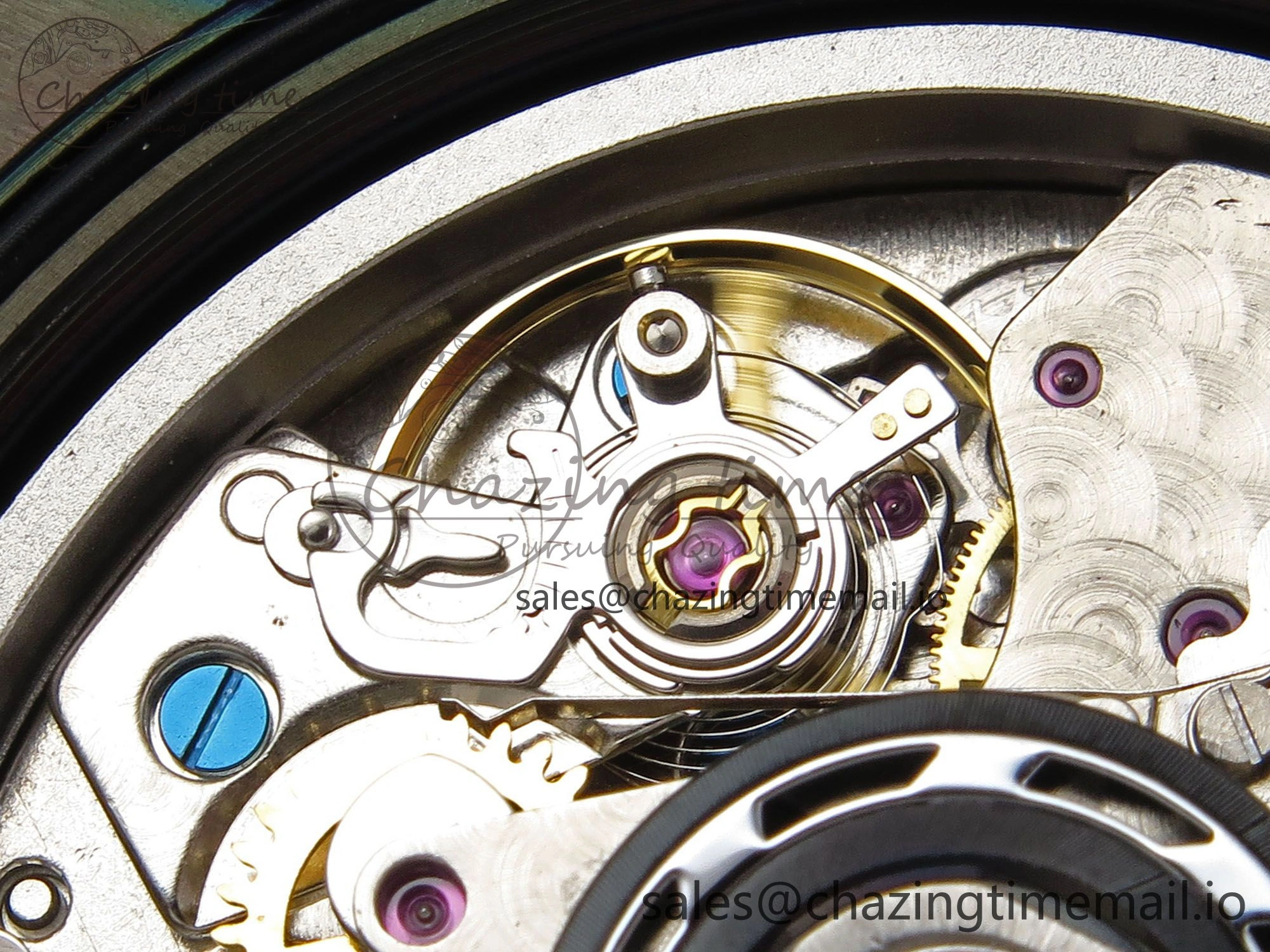 Chronomat 44 Blacksteel APSF 1:1 Best Edition Black Dial on Gray Nylon Strap A7750