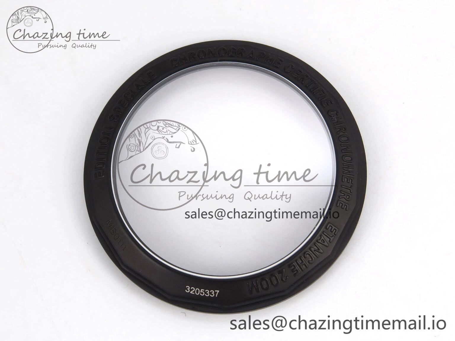 Chronomat 44 Blacksteel APSF 1:1 Best Edition Black Dial on Gray Nylon Strap A7750