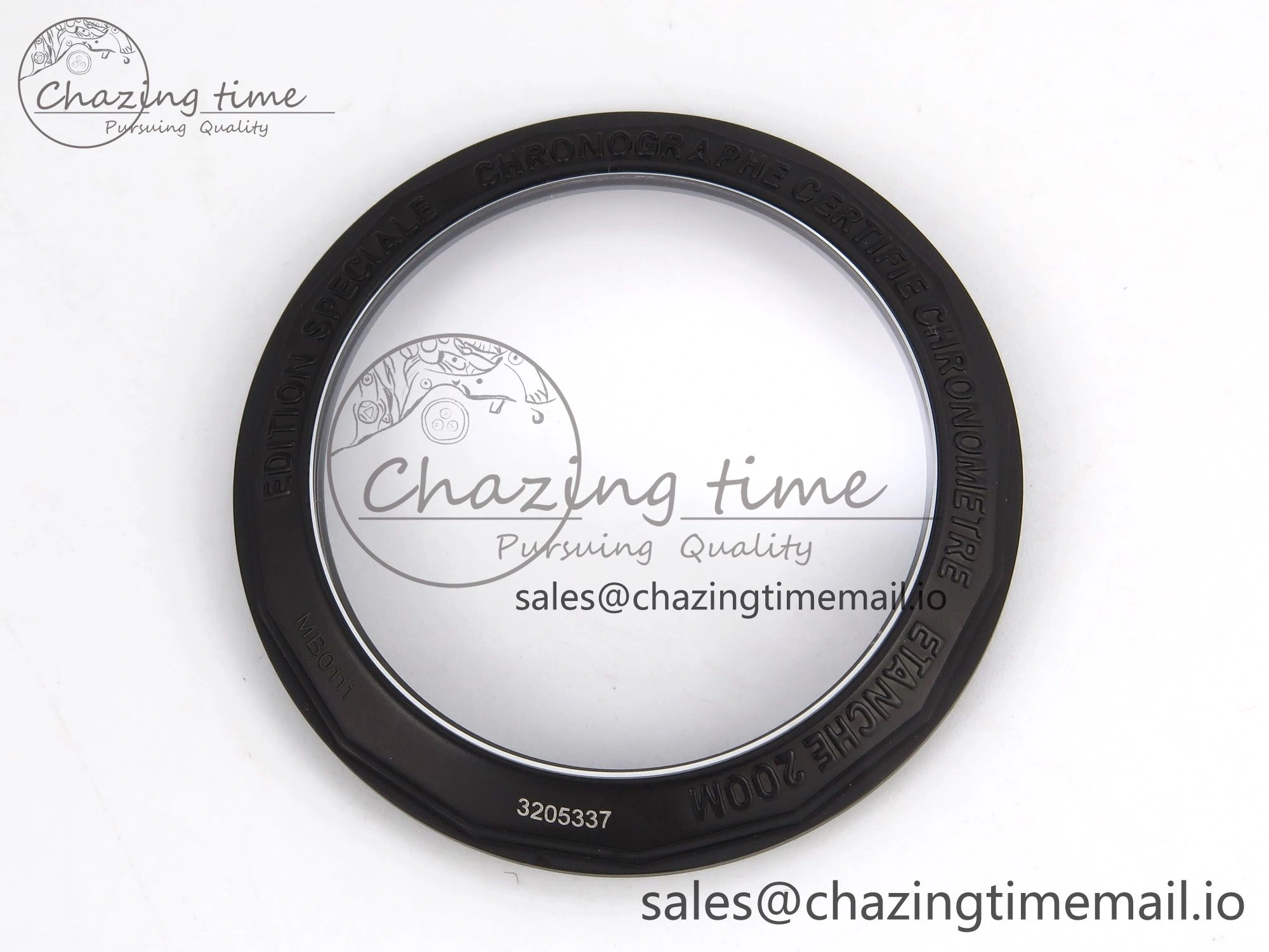Chronomat 44 Blacksteel APSF 1:1 Best Edition Black Dial on Gray Nylon Strap A7750