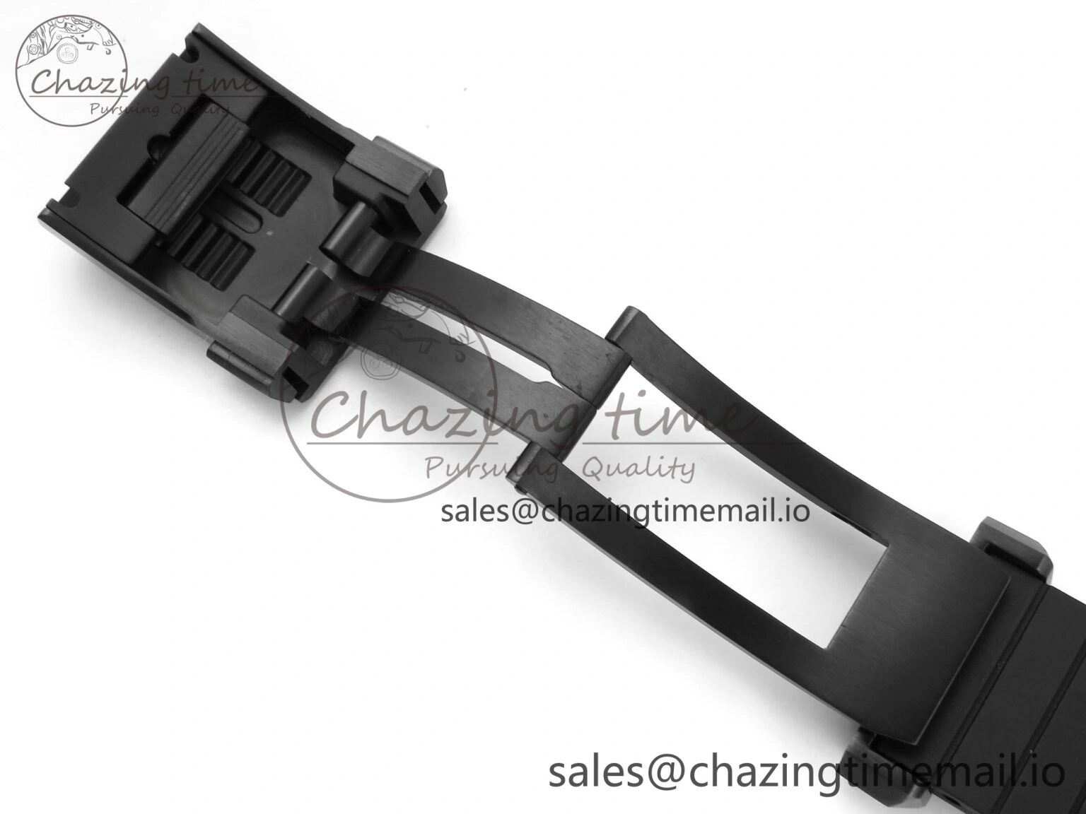Chronomat 44 Blacksteel APSF 1:1 Best Edition Black Dial on Gray Nylon Strap A7750