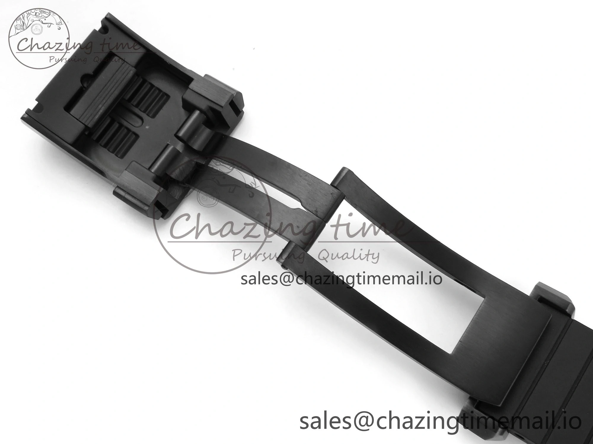 Chronomat 44 Blacksteel APSF 1:1 Best Edition Black Dial on Gray Nylon Strap A7750
