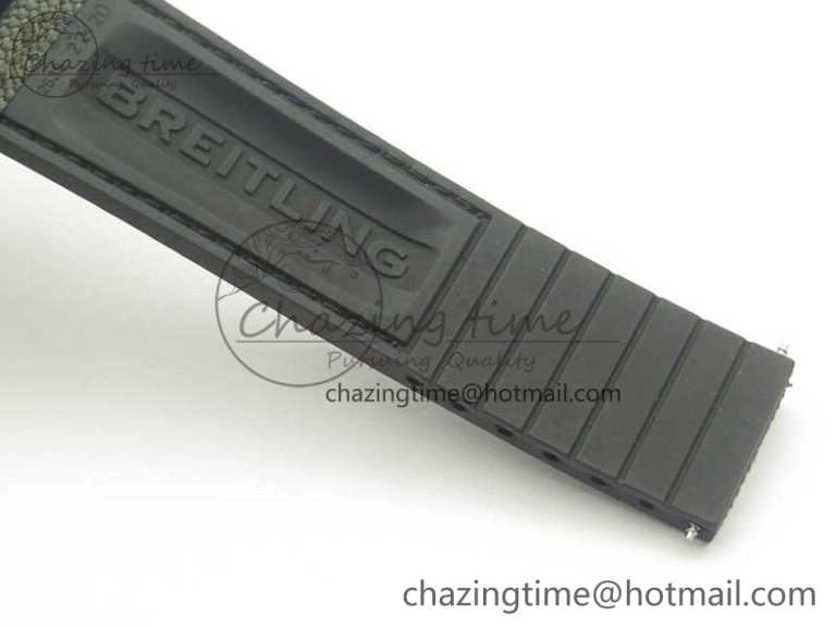 Chronomat 44mm Blacksteel GF 1:1 Special Edition Black Dial on Black Rubber Strap A7750