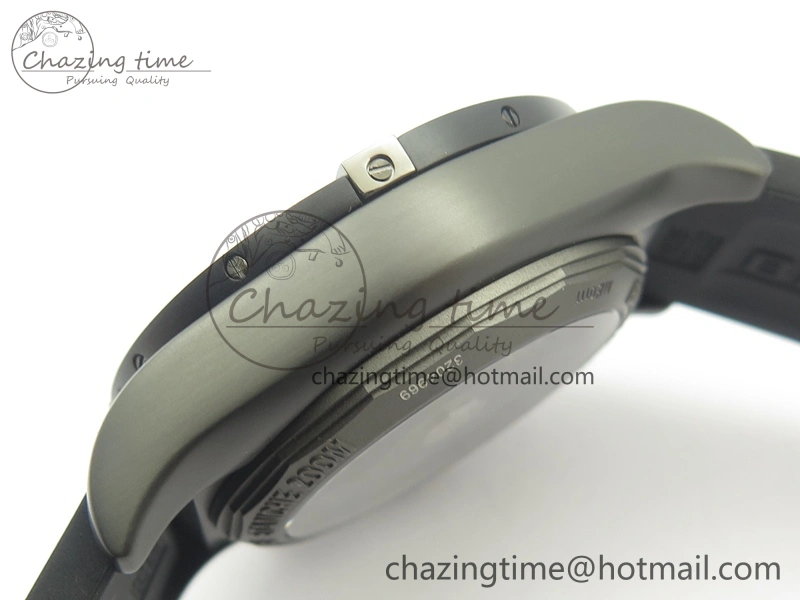 Chronomat 44mm Blacksteel GF 1:1 Special Edition Yellow Dial On Black Rubber Strap A7750