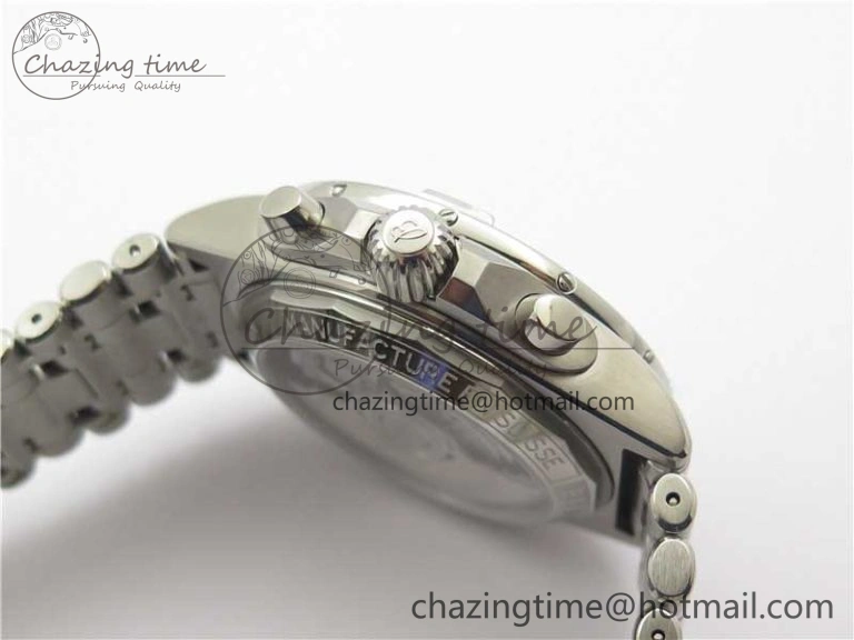 Chronomat B01 42mm SS GF 1:1 Best Edition White Dial on SS Bracelet A7750