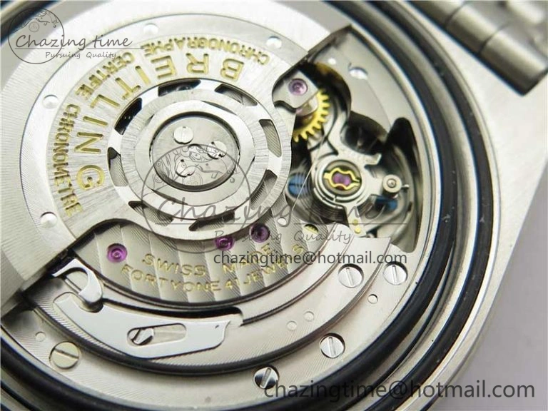 Chronomat B01 42mm SS GF 1:1 Best Edition White Dial on SS Bracelet A7750