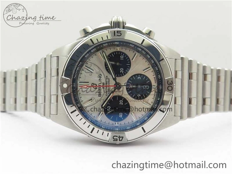 Chronomat B01 42mm SS GF 1:1 Best Edition White Dial on SS Bracelet A7750