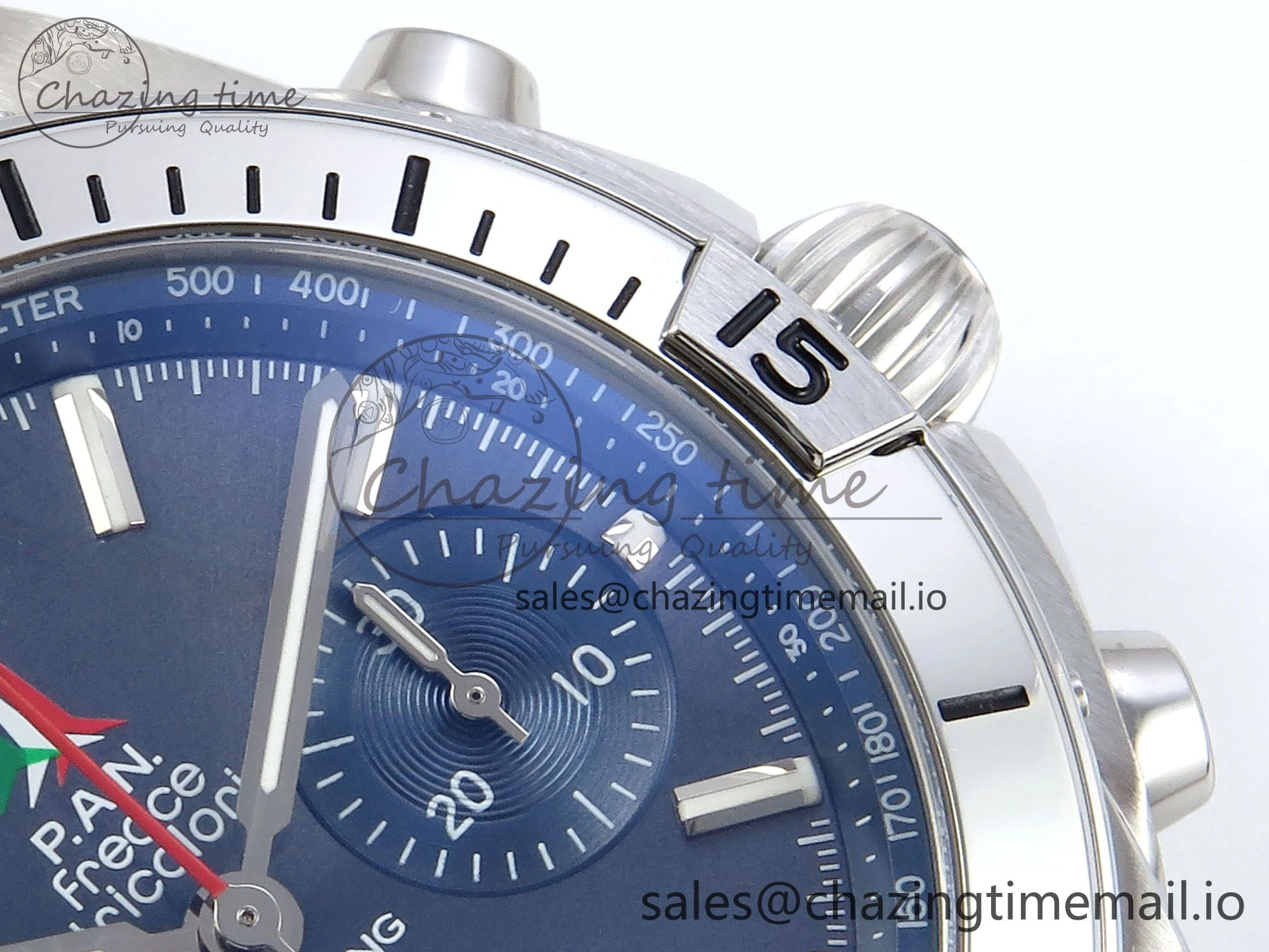 Chronomat B01 42mm SS TF 1:1 Best Edition Blue Dial on Black Rouleaux Strap A7750 V2