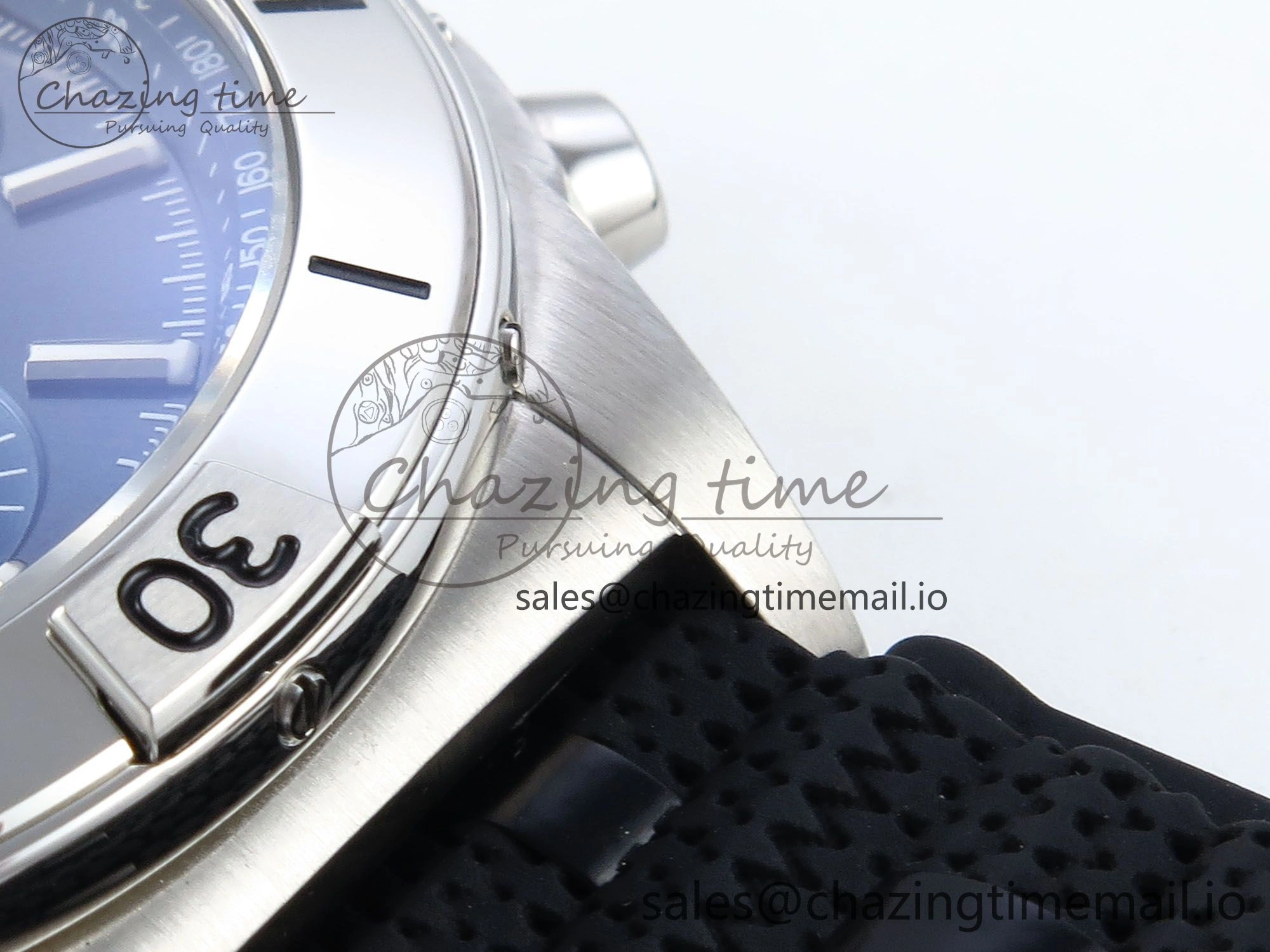 Chronomat B01 42mm SS TF 1:1 Best Edition Blue Dial on Black Rouleaux Strap A7750 V2