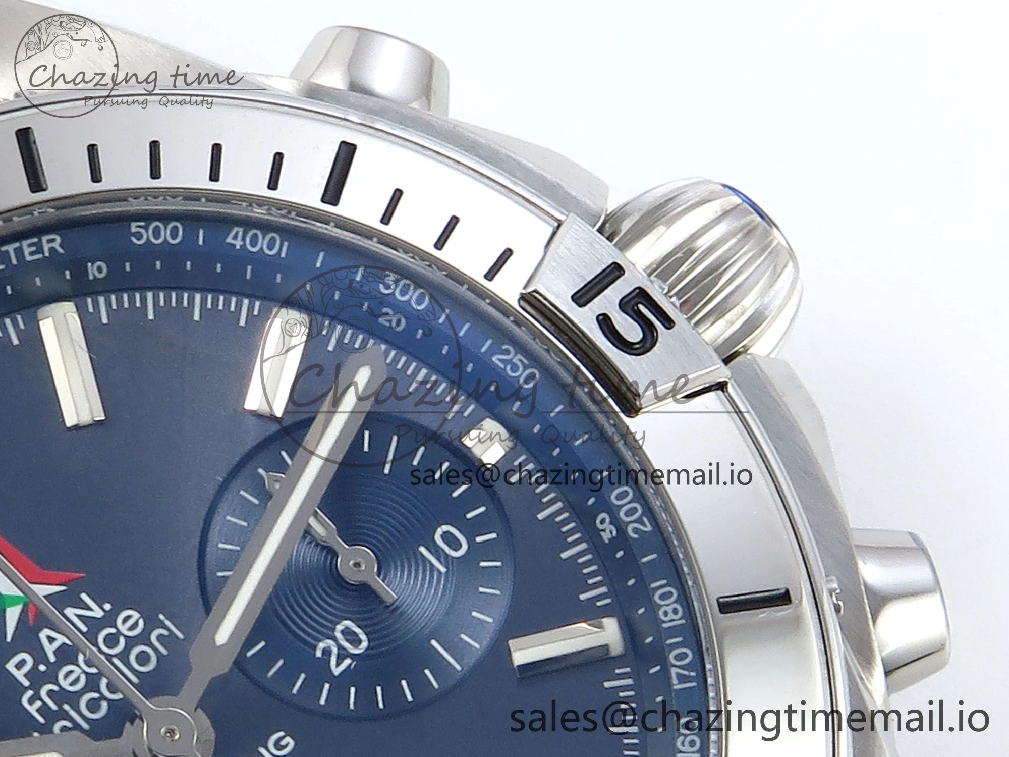 Chronomat B01 42mm SS TF 1:1 Best Edition Blue Dial on Black Rubber Strap A7750 V2
