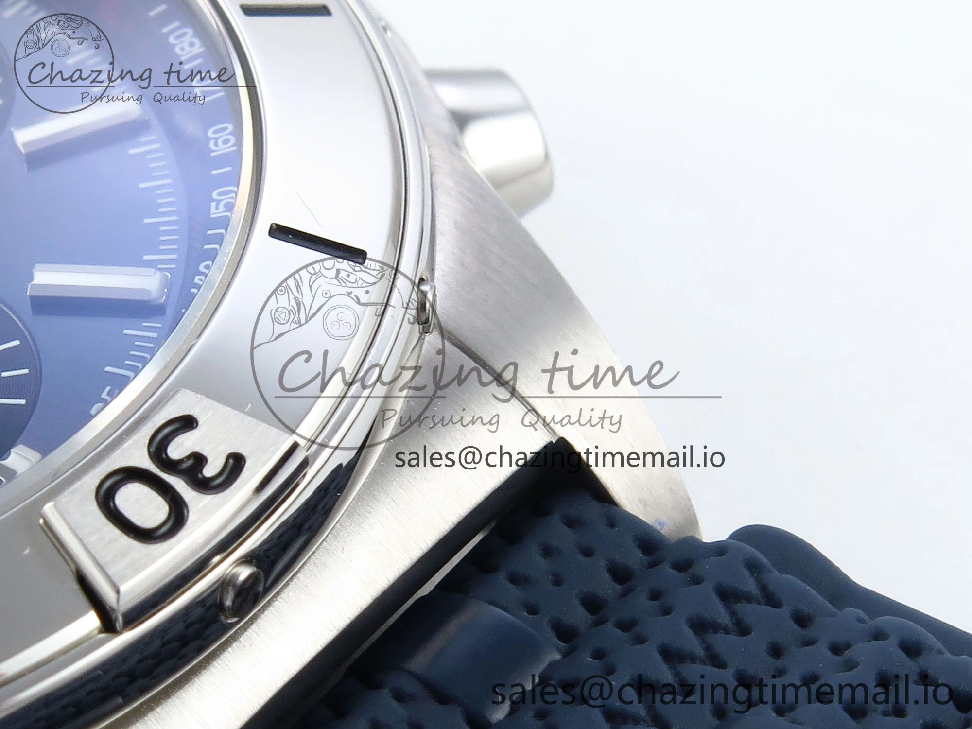 Chronomat B01 42mm SS TF 1:1 Best Edition Blue Dial on Blue Rouleaux Strap A7750 V2