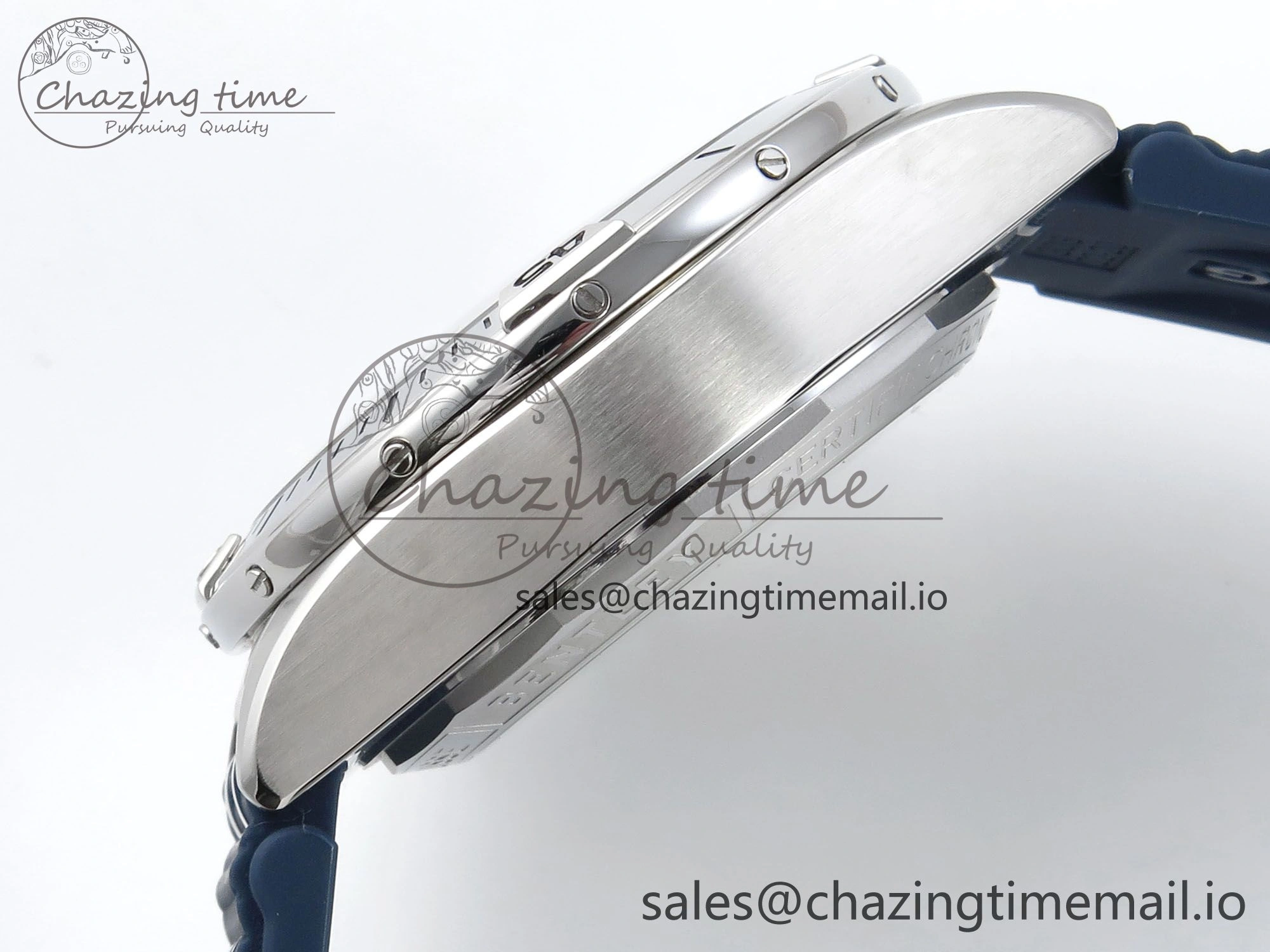 Chronomat B01 42mm SS TF 1:1 Best Edition Blue Dial on Blue Rouleaux Strap A7750 V2