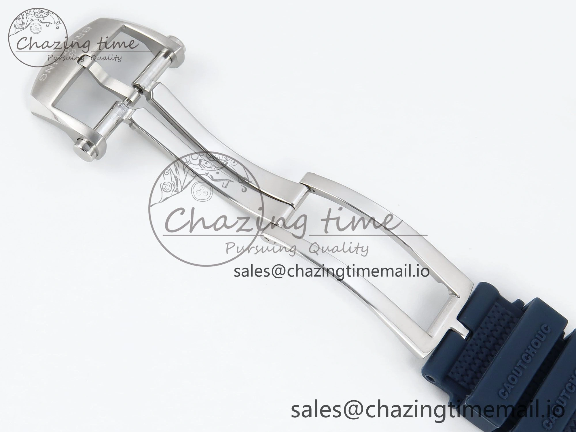 Chronomat B01 42mm SS TF 1:1 Best Edition Blue Dial on Blue Rouleaux Strap A7750 V2