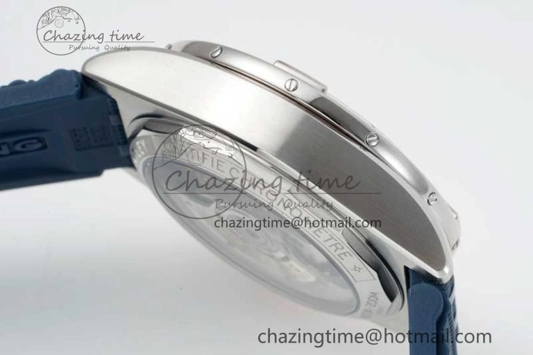 Chronomat B01 42mm SS TF 1:1 Best Edition Blue Dial on Blue Rubber Strap A7750