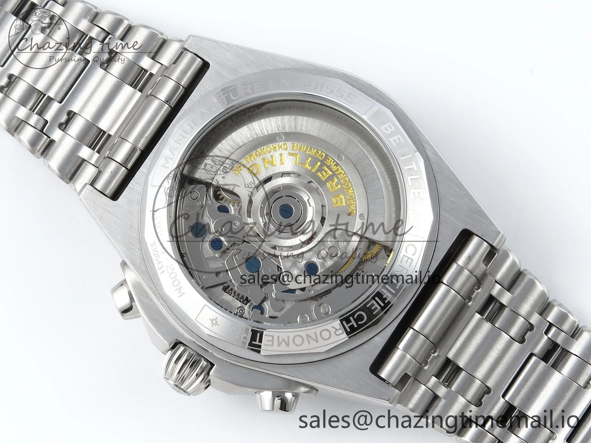 Chronomat B01 42mm SS TF 1:1 Best Edition Blue Dial on SS Bracelet A7750 V2