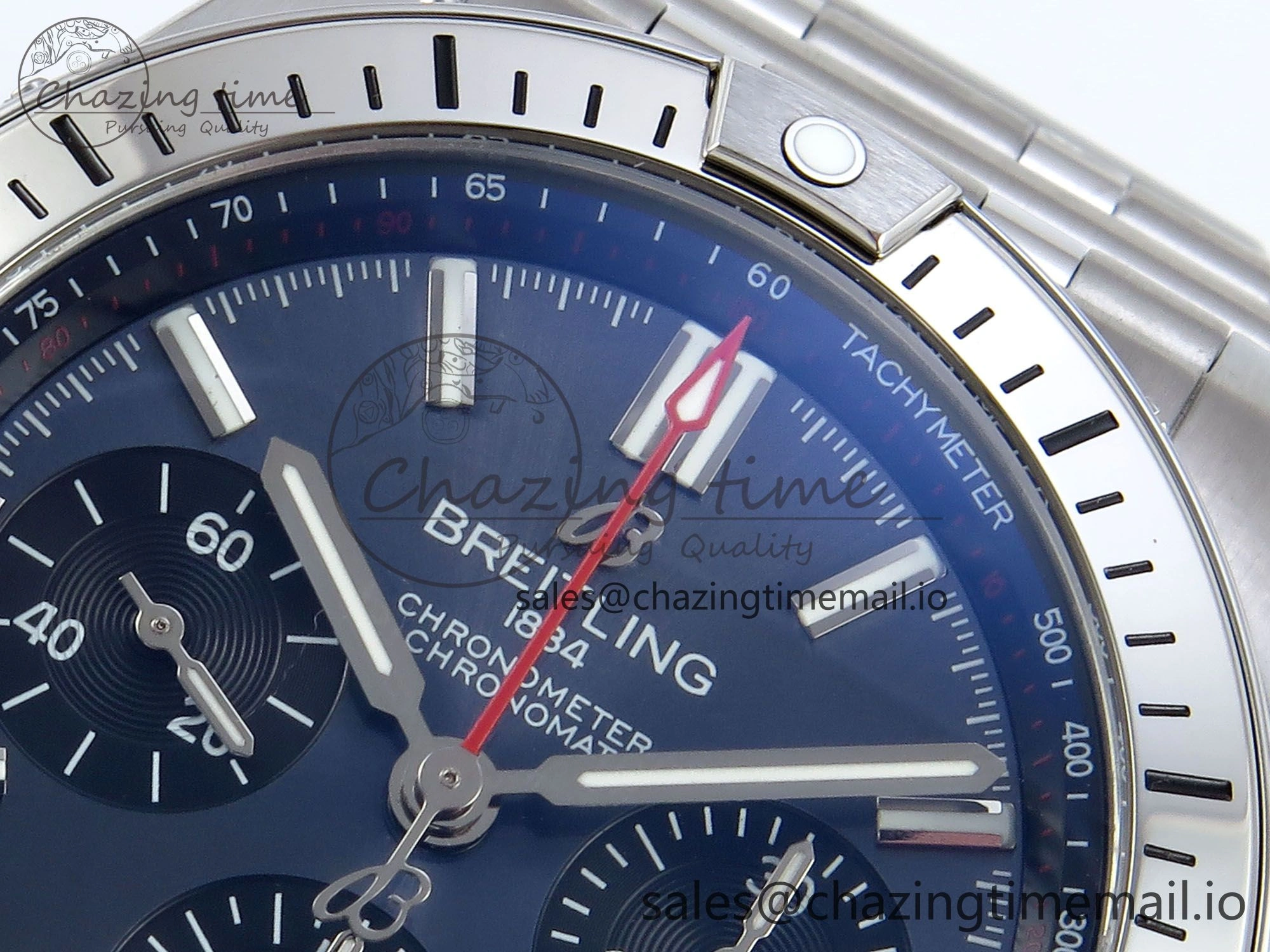 Chronomat B01 42mm SS TF 1:1 Best Edition Blue Dial on SS Bracelet A7750 V2