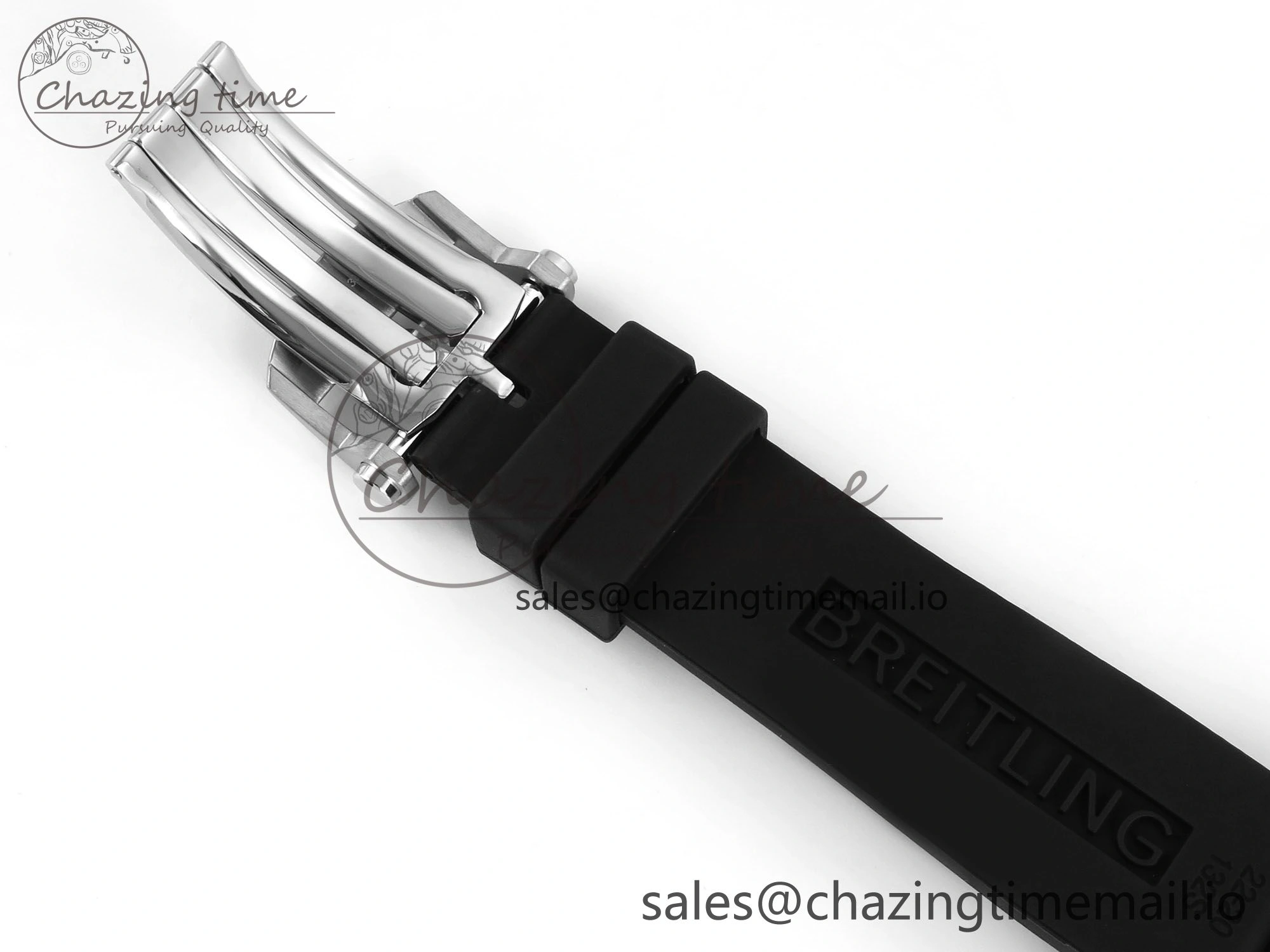 Chronomat B01 42mm SS TF 1:1 Best Edition Gray Dial on Black Rubber Strap A7750 V2