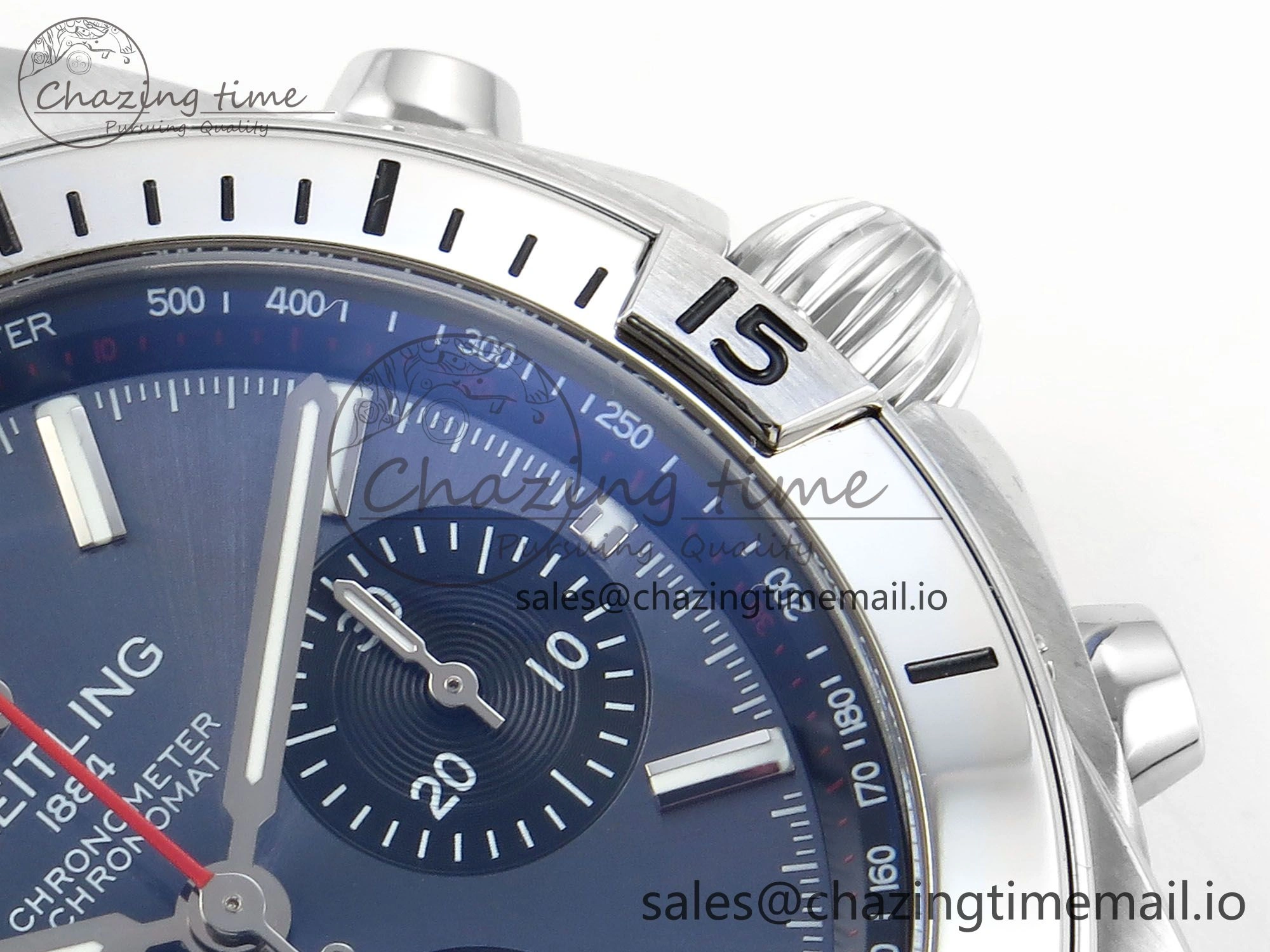 Chronomat B01 42mm SS TF 1:1 Best Edition Gray Dial on Black Rubber Strap A7750 V2