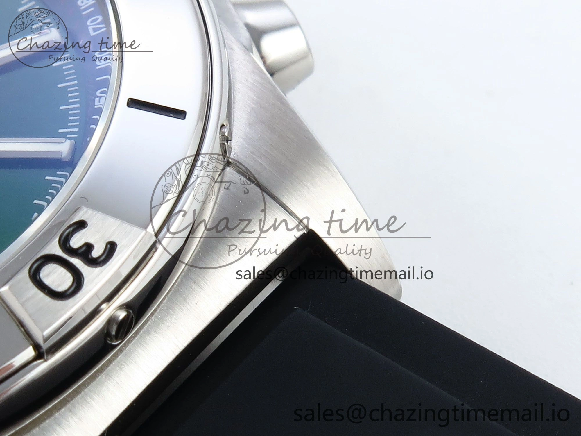 Chronomat B01 42mm SS TF 1:1 Best Edition Green Black Dial on Black Rubber Strap A7750 V2