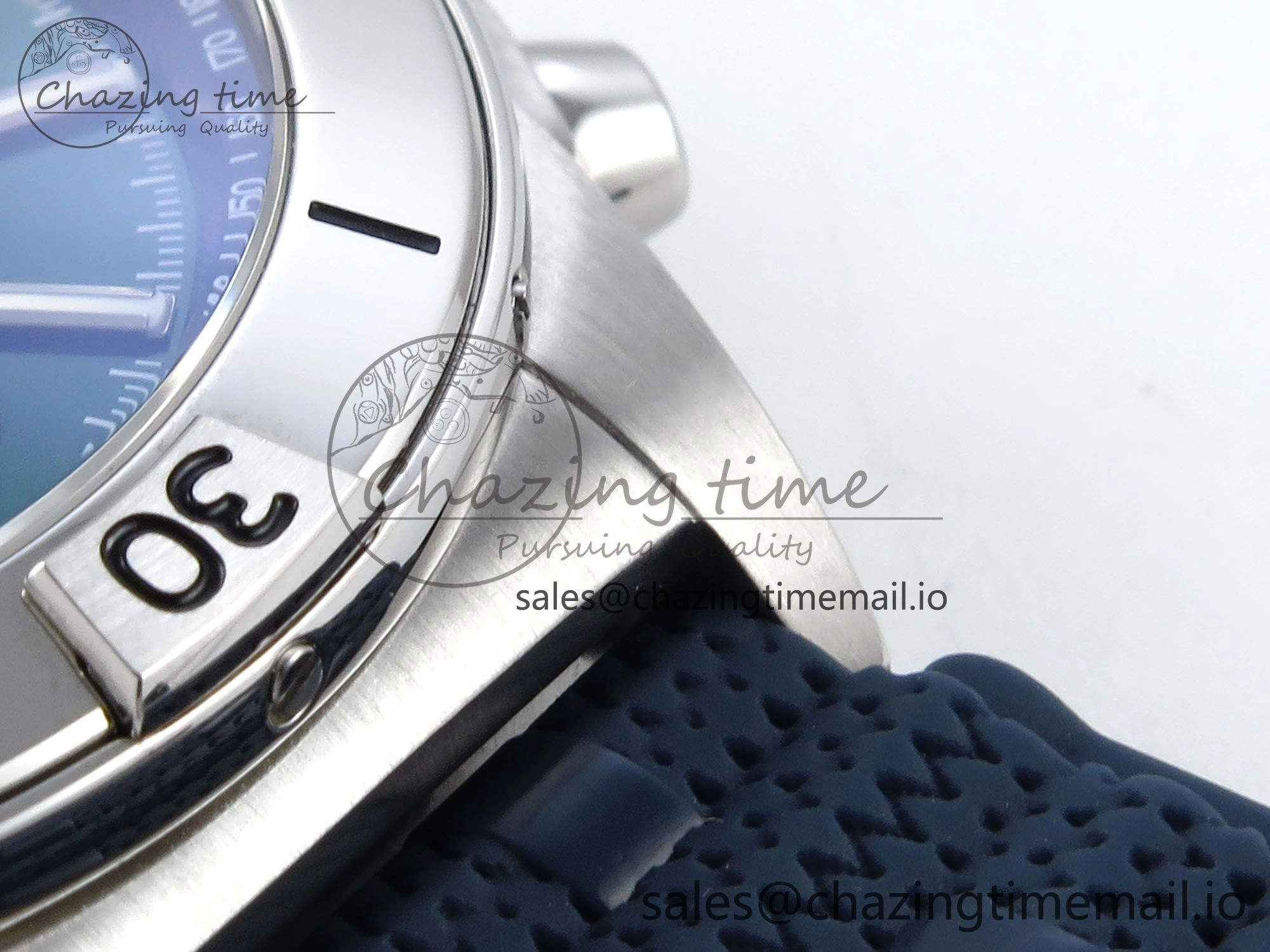 Chronomat B01 42mm SS TF 1:1 Best Edition Green Black Dial on Blue Rouleaux Strap A7750 V2