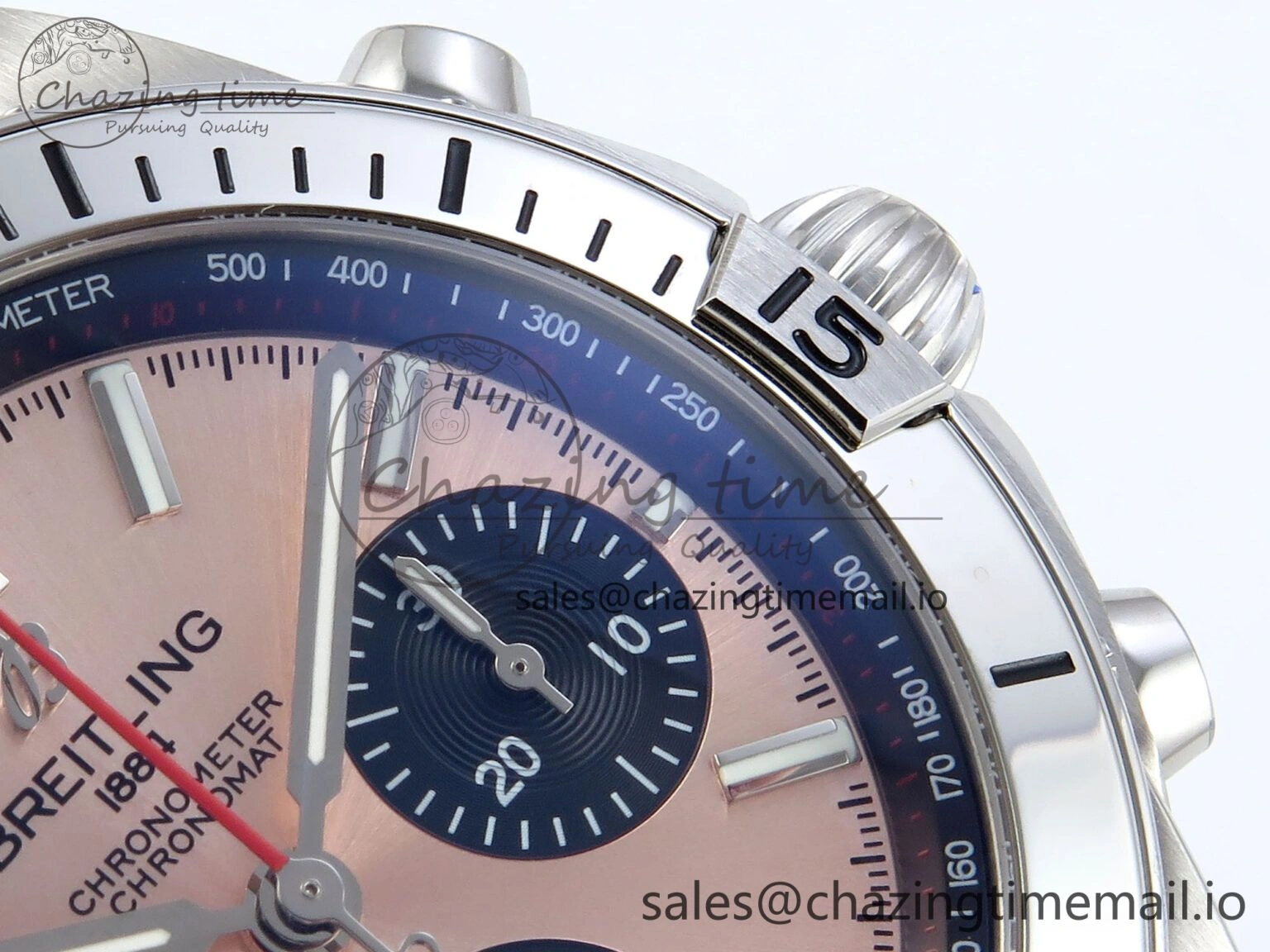 Chronomat B01 42mm SS TF 1:1 Best Edition RG Black Dial on SS Bracelet A7750 V2