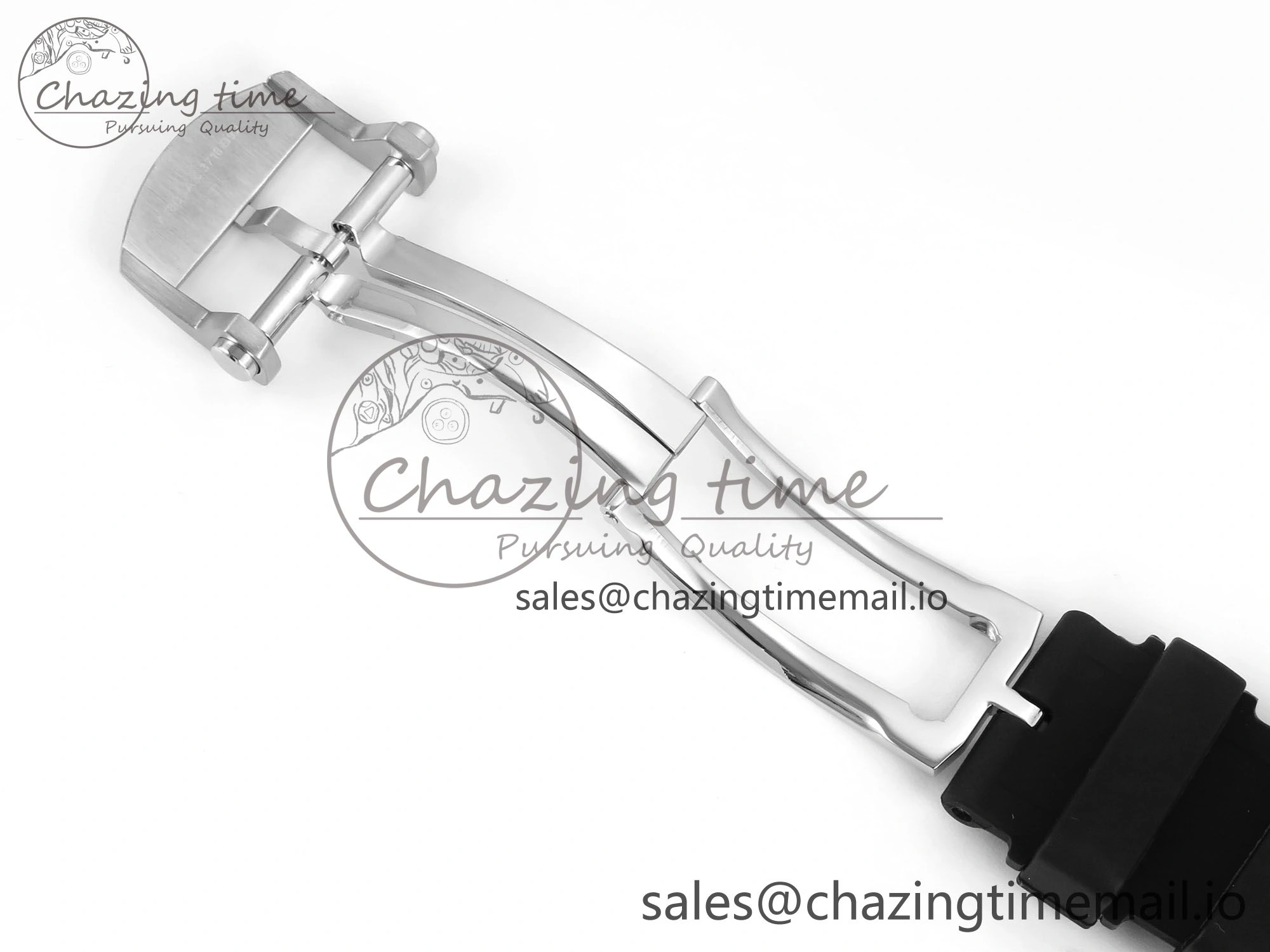 Chronomat B01 42mm SS TF 1:1 Best Edition Silver Dial on Black Rouleaux Strap A7750 V2