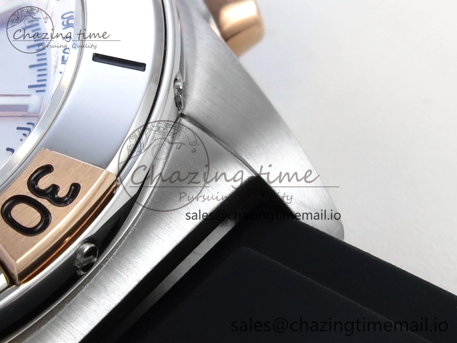 Chronomat B01 42mm SS TF 1:1 Best Edition Silver Dial on Black Rubber Strap A7750 V2