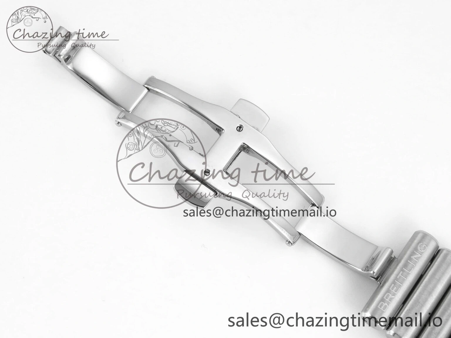 Chronomat B01 42mm SS TF 1:1 Best Edition Silver Black Dial on SS Bracelet A7750 V2