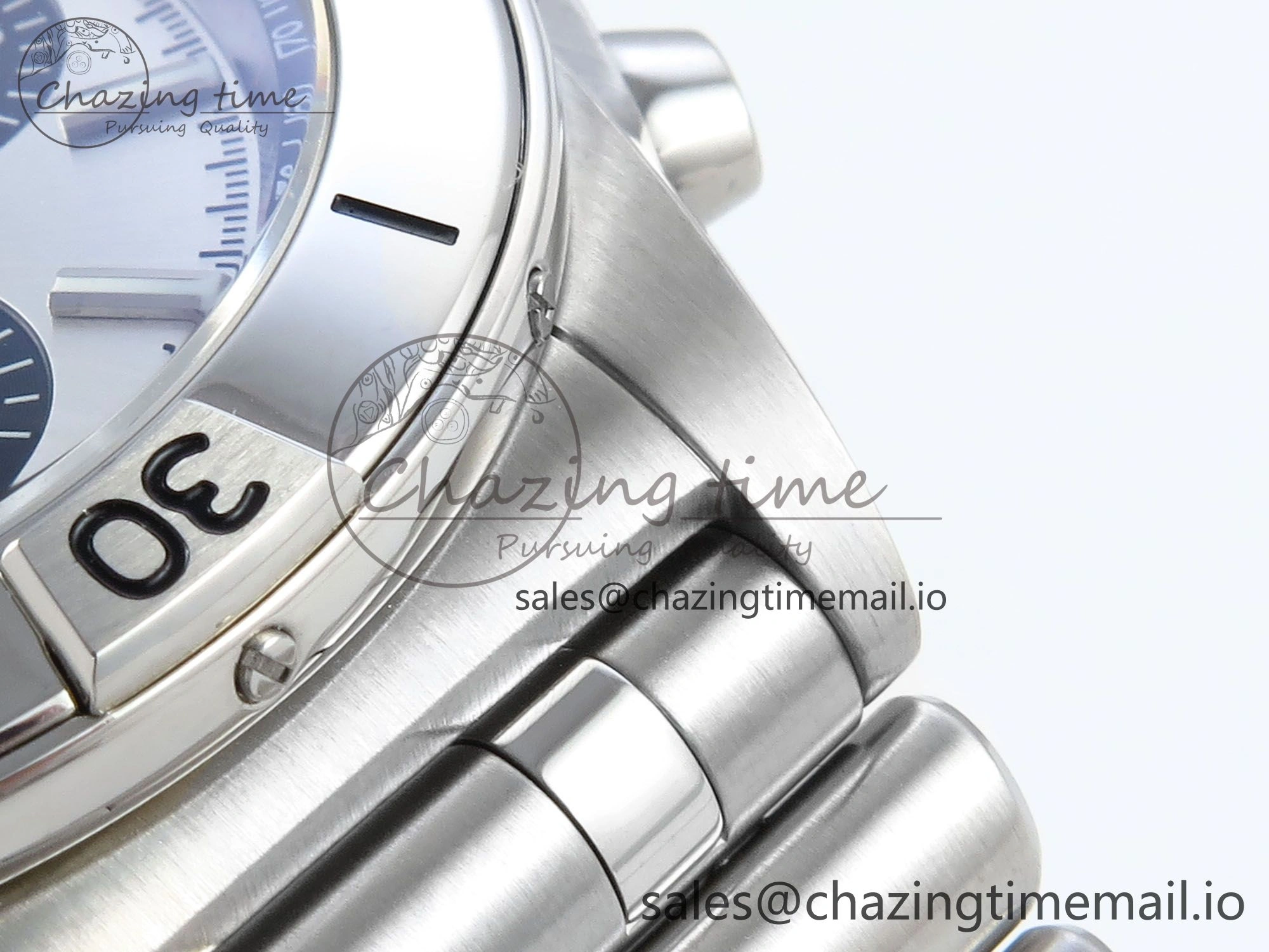 Chronomat B01 42mm SS TF 1:1 Best Edition Silver Black Dial on SS Bracelet A7750 V2