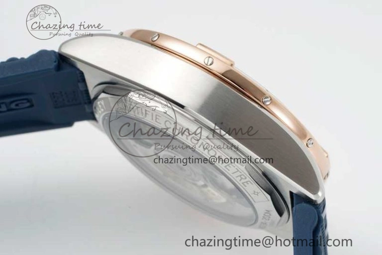 Chronomat B01 42mm SS RG TF 1:1 Best Edition Blue Dial on Blue Rubber Strap A7750