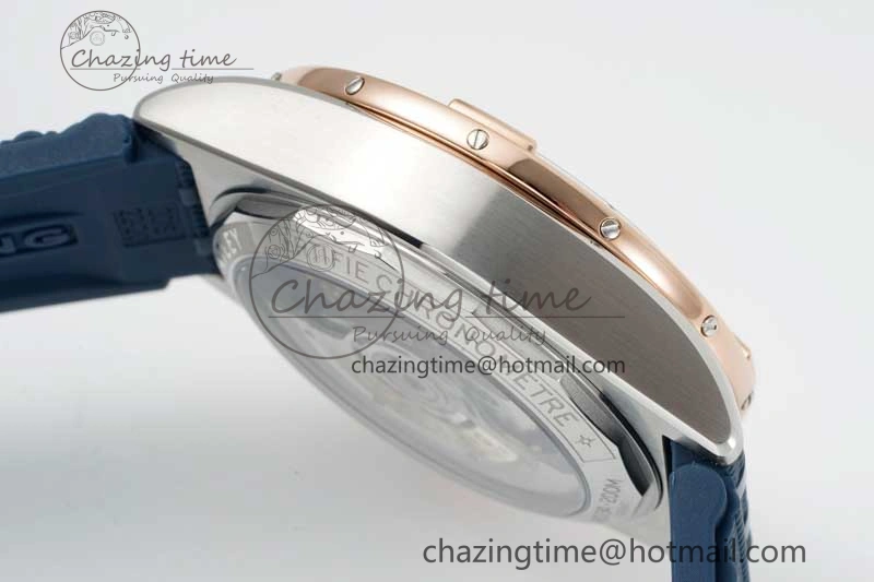 Chronomat B01 42mm SS RG TF 1:1 Best Edition Blue Dial on Blue Rubber Strap A7750