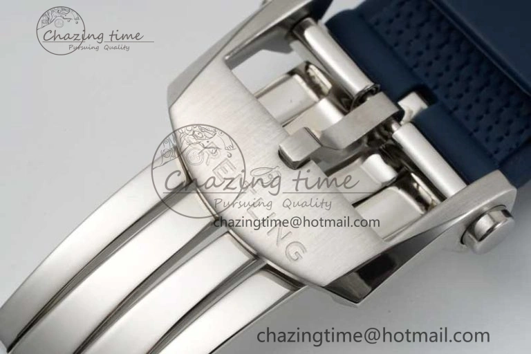 Chronomat B01 42mm SS RG TF 1:1 Best Edition Blue Dial on Blue Rubber Strap A7750