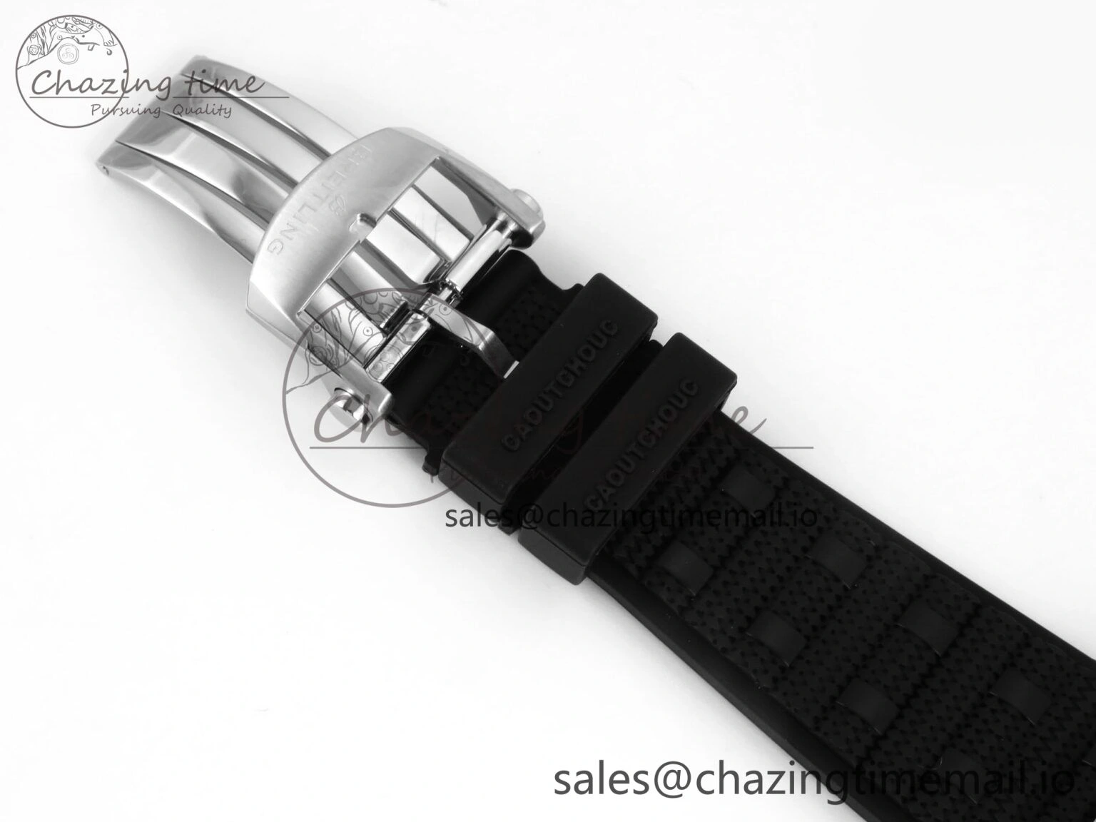 Chronomat B01 42mm SS RG TF 1:1 Best Edition Brown Dial on Black Rouleaux Strap A7750 V2