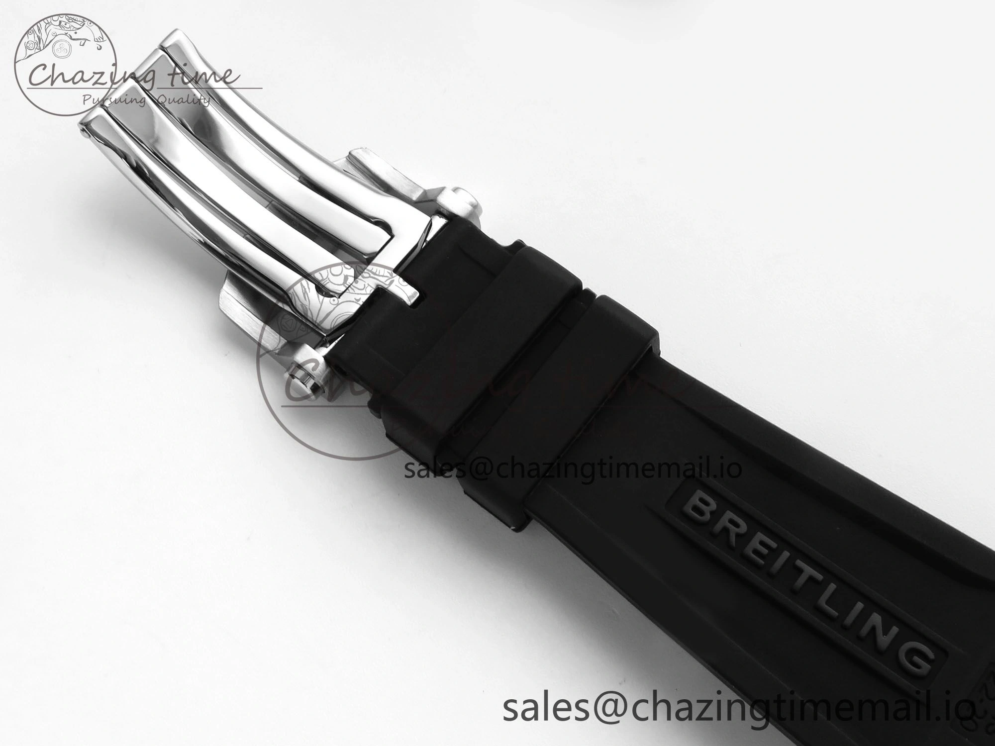 Chronomat B01 42mm SS RG TF 1:1 Best Edition Brown Dial on Black Rouleaux Strap A7750 V2