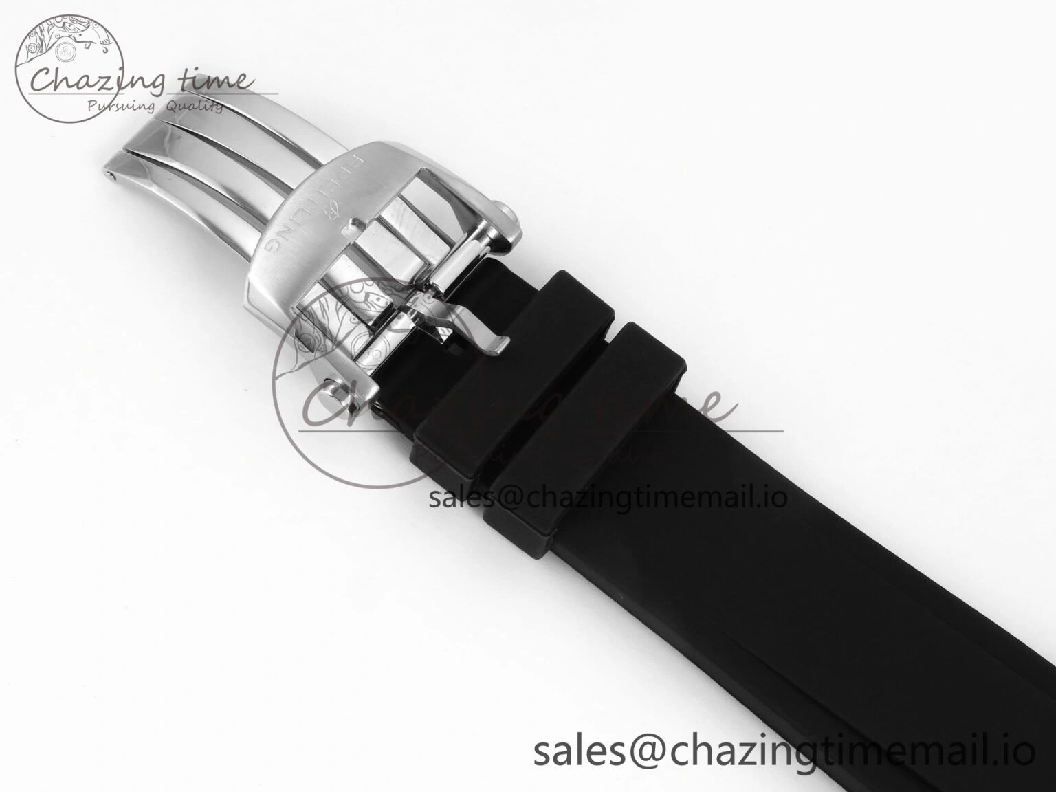 Chronomat B01 42mm SS RG TF 1:1 Best Edition Brown Dial on Black Rubber Strap A7750 V2