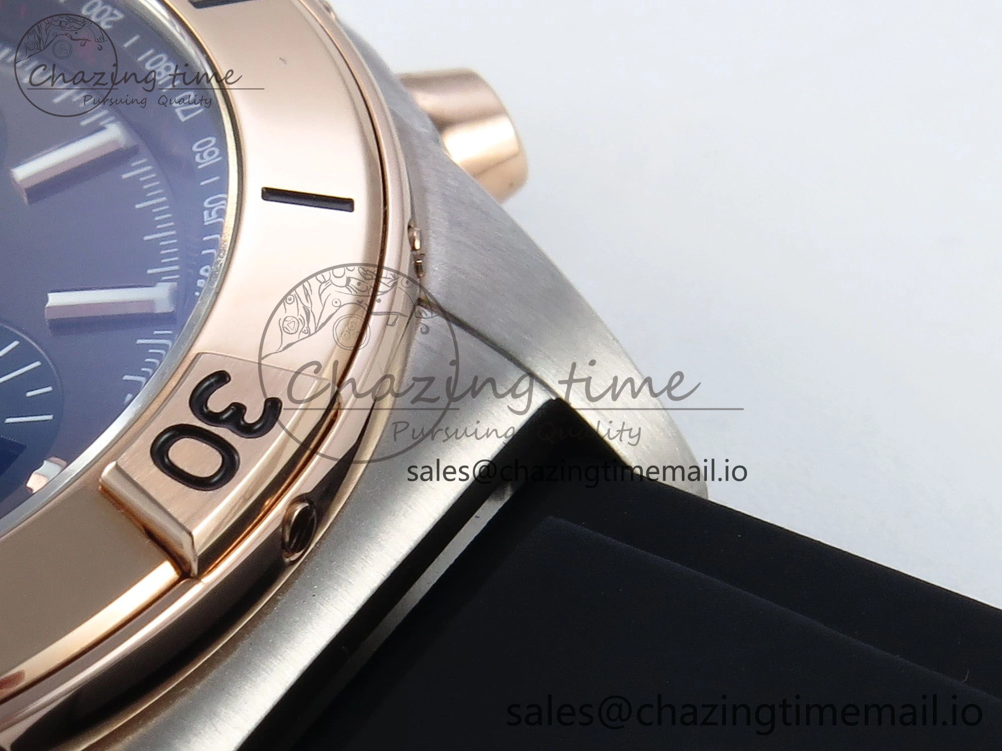 Chronomat B01 42mm SS RG TF 1:1 Best Edition Brown Dial on Black Rubber Strap A7750 V2