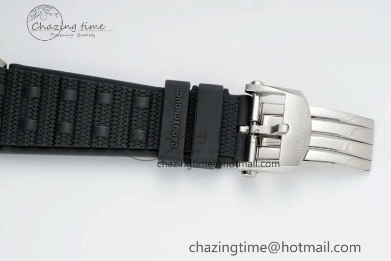 Chronomat B01 42mm SS RG TF 1:1 Best Edition Brown Dial on Black Rubber Strap A7750