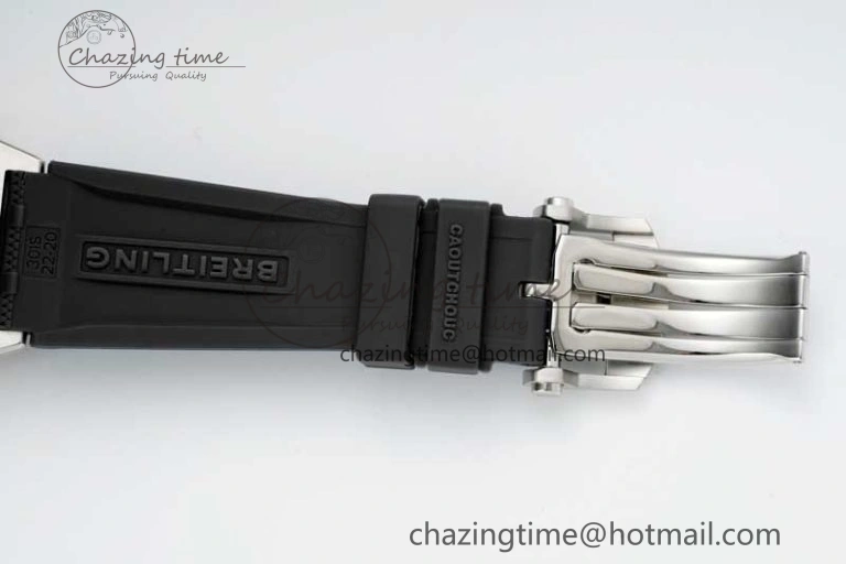 Chronomat B01 42mm SS RG TF 1:1 Best Edition Brown Dial on Black Rubber Strap A7750