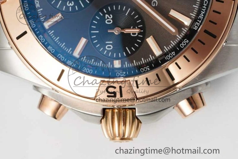 Chronomat B01 42mm SS RG TF 1:1 Best Edition Brown Dial on Black Rubber Strap A7750