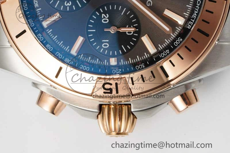 Chronomat B01 42mm SS RG TF 1:1 Best Edition Brown Dial on Black Rubber Strap A7750