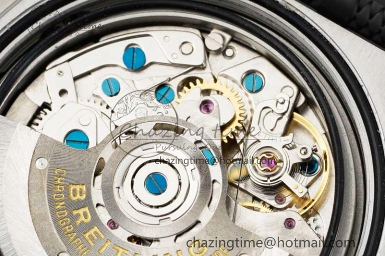 Chronomat B01 42mm SS RG TF 1:1 Best Edition Brown Dial on Black Rubber Strap A7750