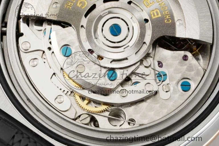 Chronomat B01 42mm SS RG TF 1:1 Best Edition Brown Dial on Black Rubber Strap A7750