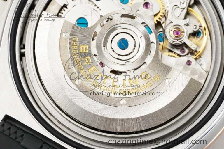 Chronomat B01 42mm SS RG TF 1:1 Best Edition Brown Dial on Black Rubber Strap A7750