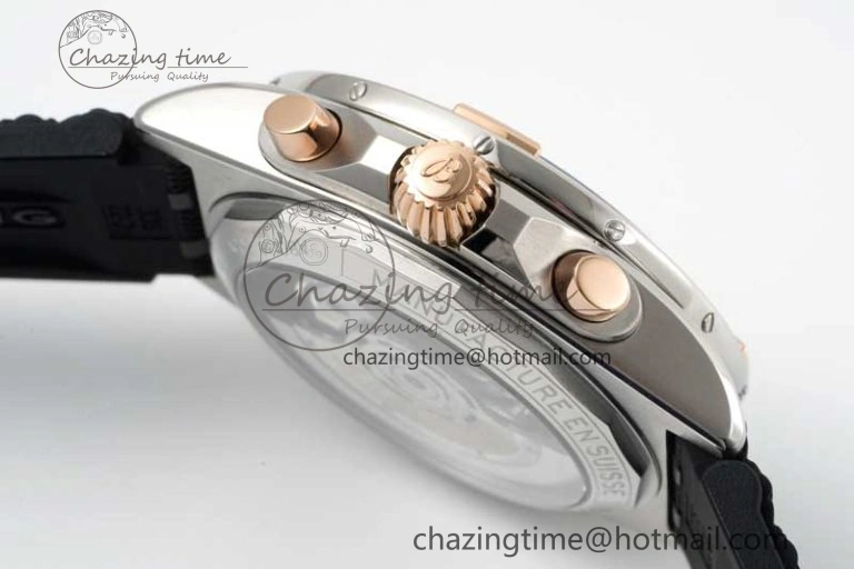 Chronomat B01 42mm SS RG TF 1:1 Best Edition Silver Dial on Black Rubber Strap A7750