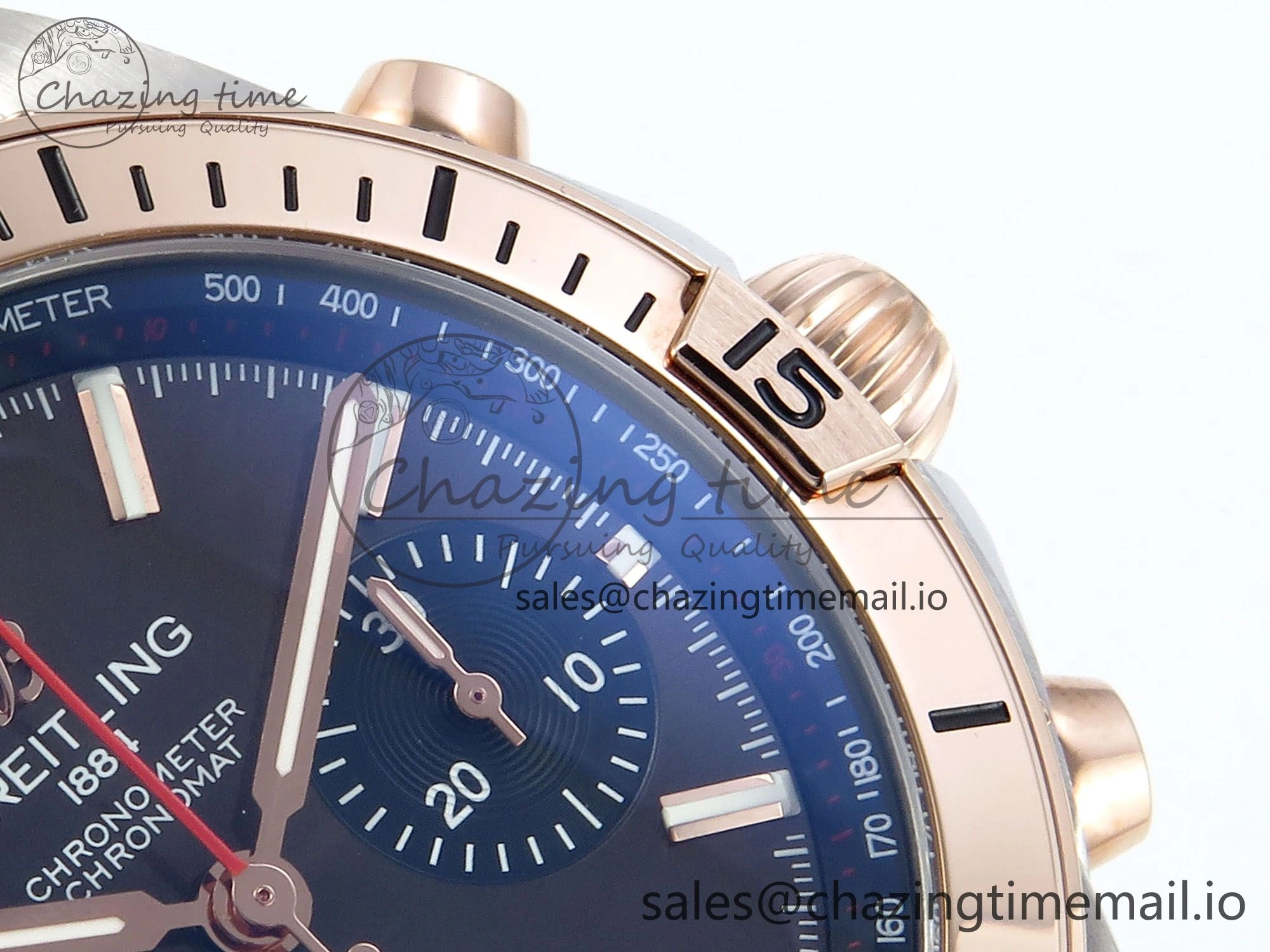 Chronomat B01 44mm SS RG TF 1:1 Best Edition Brown Dial RG Bezel on SS RG Bracelet A7750