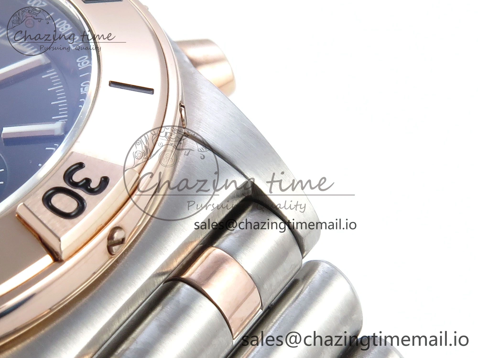 Chronomat B01 44mm SS RG TF 1:1 Best Edition Brown Dial RG Bezel on SS RG Bracelet A7750