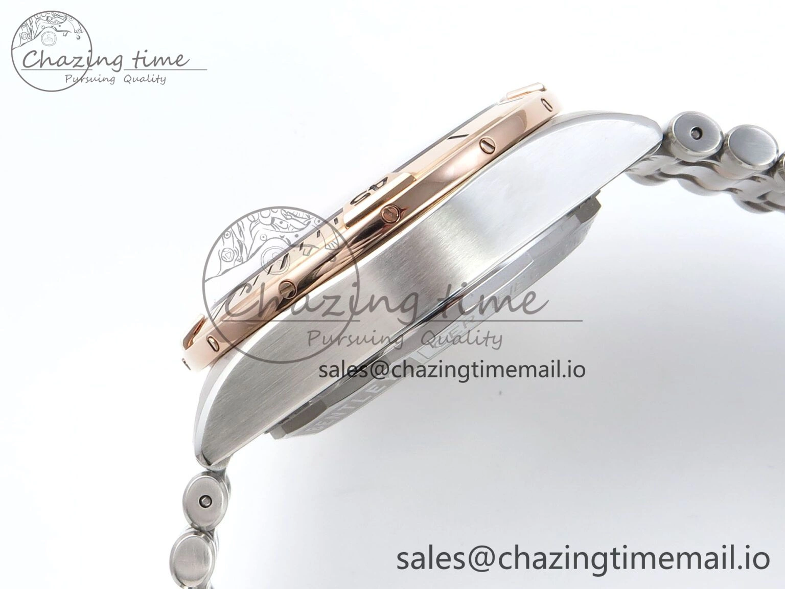Chronomat B01 44mm SS RG TF 1:1 Best Edition Brown Dial RG Bezel on SS RG Bracelet A7750