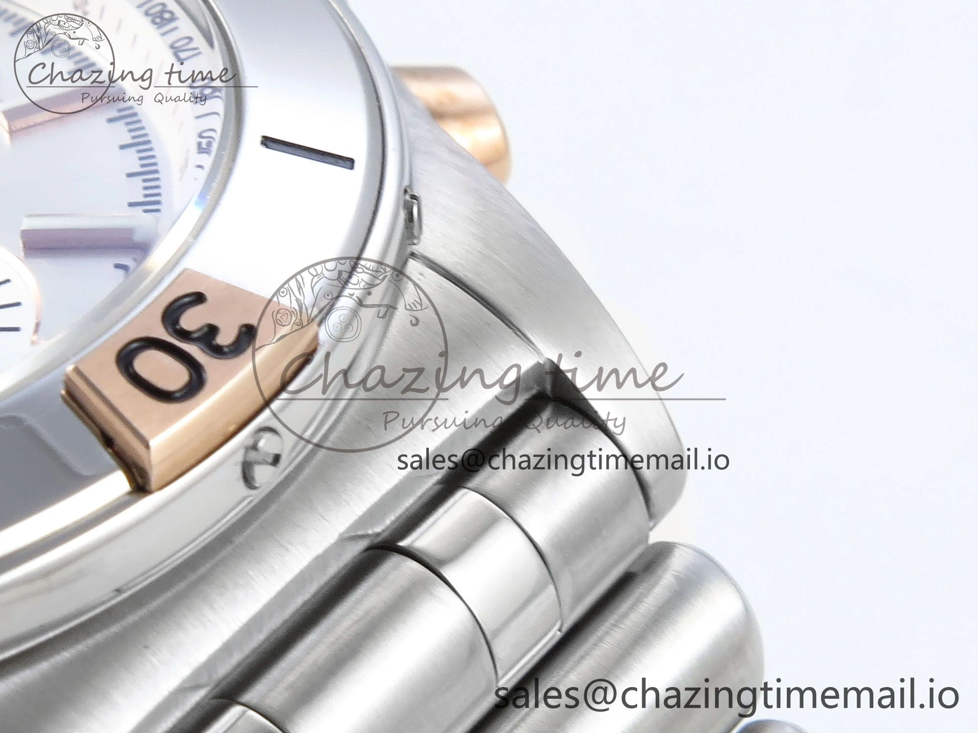 Chronomat B01 44mm SS RG TF 1:1 Best Edition Silver Dial on SS Bracelet A7750