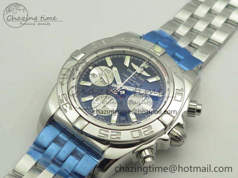 Chronomat B01 AB0110 Chrono SS GF 1:1 Best Edition Black Dial On SS Bracelet A7750