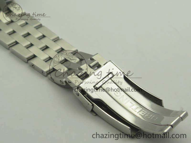 Chronomat B01 AB0110 Chrono SS GF 1:1 Best Edition Black Dial On SS Bracelet A7750
