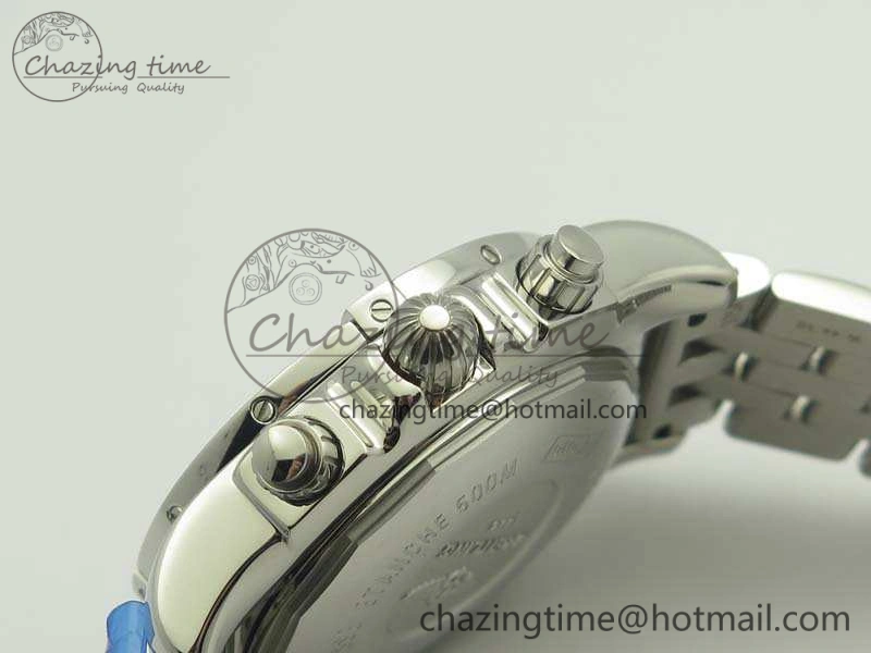 Chronomat B01 AB0110 Chrono SS GF 1:1 Best Edition Blue Dial On SS Bracelet A7750